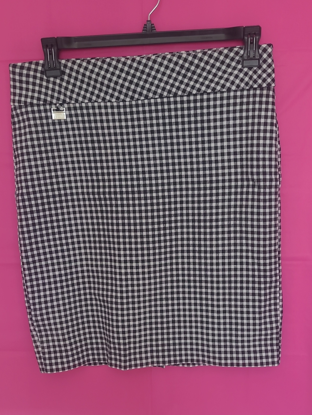 Tailored Black and White - Plaid Pencil Skirt